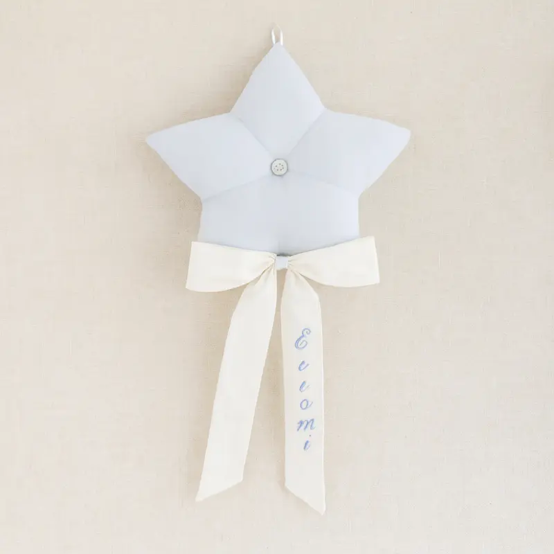 Fuoriporta Nascita Celeste Stella in Tessuto 65 cm