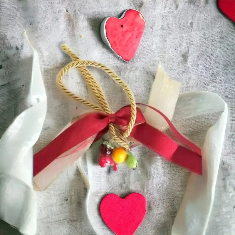Gabbiani Murano Pendaglio con 3 Fruttini in Vetro Lavorato a Mano 2 cm