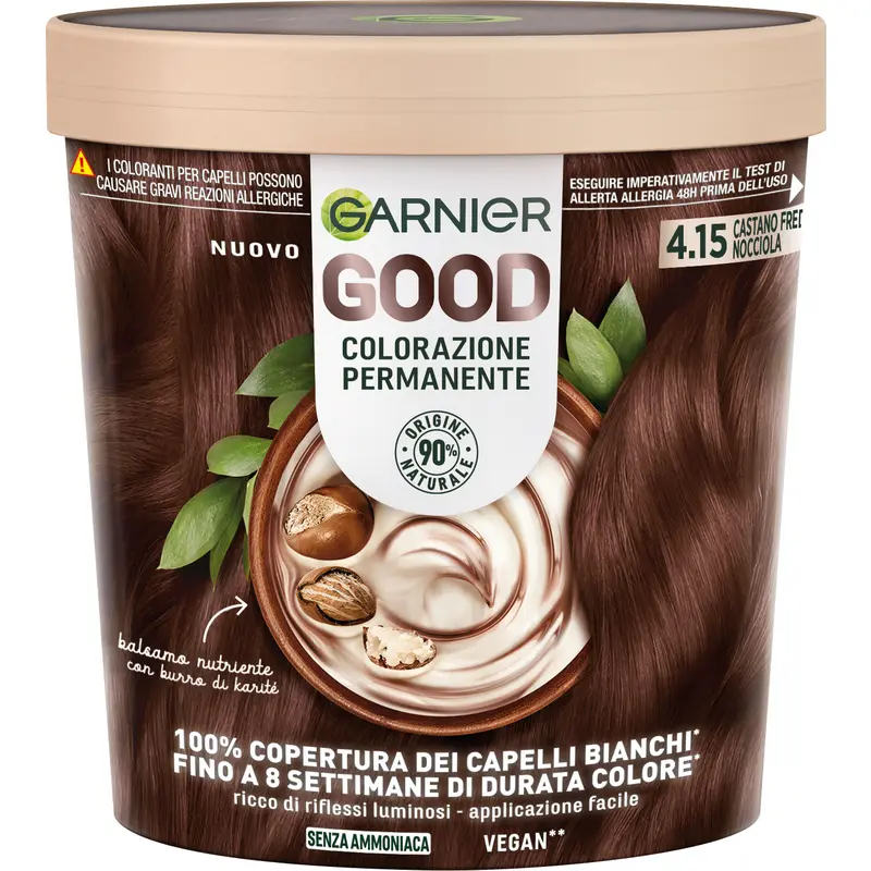 GARNIER GOOD 4.15 CASTANO FREDDO NOCCIOLA COLORAZIONE PERMANENTE SENZA AMMONIACA 160 GR