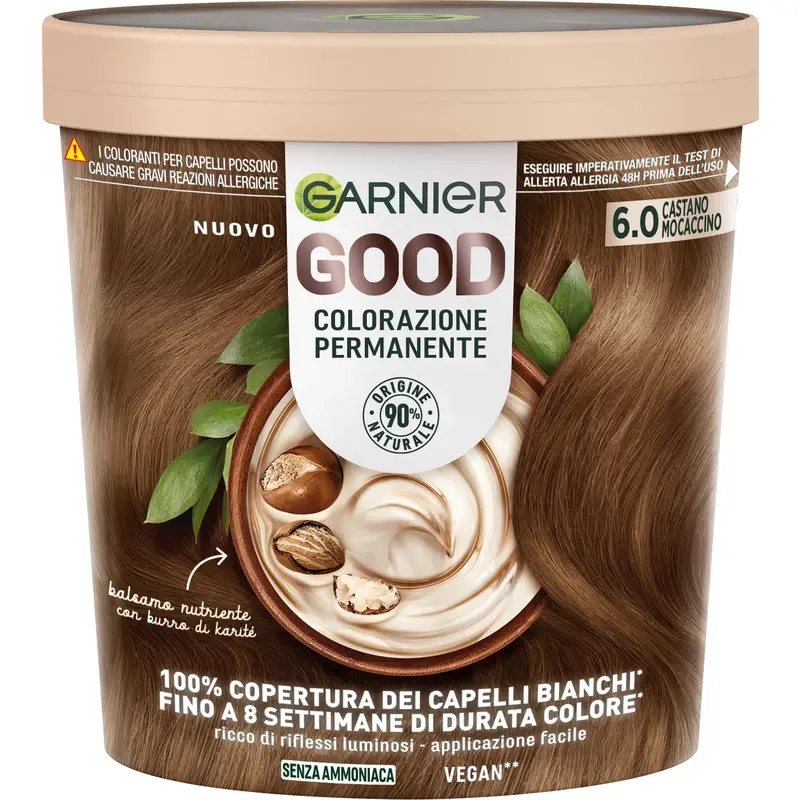 GARNIER GOOD 6.0 CASTANO MOCACCINO COLORAZIONE PERMANENTE SENZA AMMONIACA 160 GR
