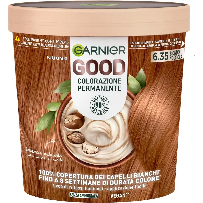 GARNIER GOOD COLORAZIONE PERMANENTE SENZA AMMONIACA 6.35 BIONDO NOCCIOLA 160 GR
