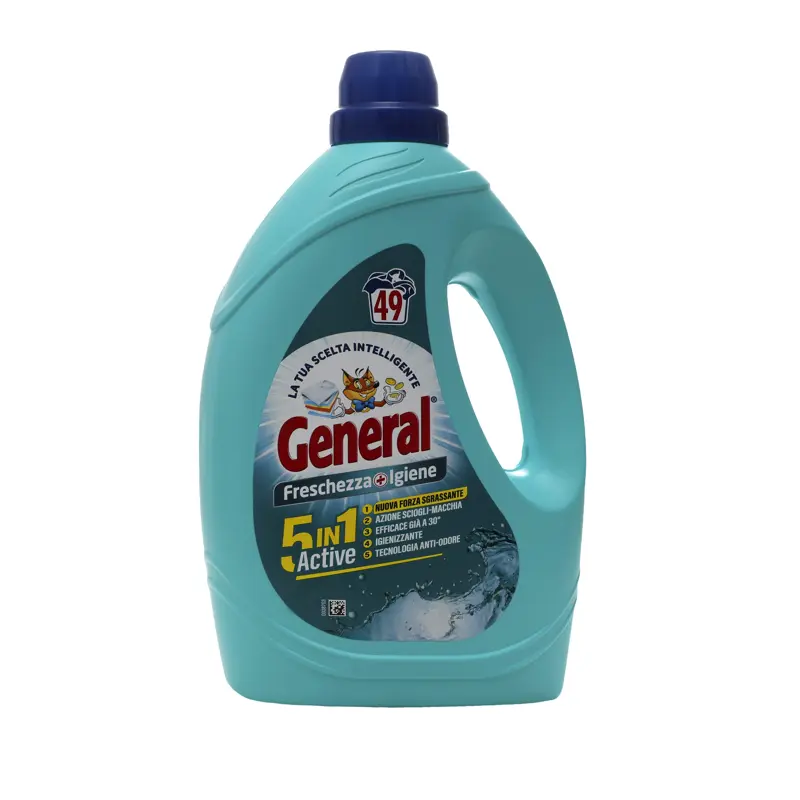 GENERAL DETERSIVO LIQUIDO LAVATRICE 5in1 FRESCHEZZA+IGIENE 49 LAVAGGI