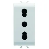 GEWISS GW10203AB SERIE CHORUS PRESA BIPASSO 2P+T 10/16A ANTIBATTERICA BIANCO