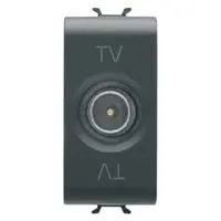 GEWISS   GW12362    SERIE CHORUS PRESA TV PASSANTE  NERO