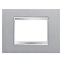 GEWISS   GW16203VT    SERIE CHORUS PLACCA LUX 3 MODULI COLORE TITANIO