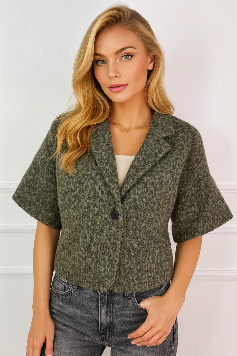 Giacca Bouclé Old Money – Eleganza Morbida in Taglia Unica