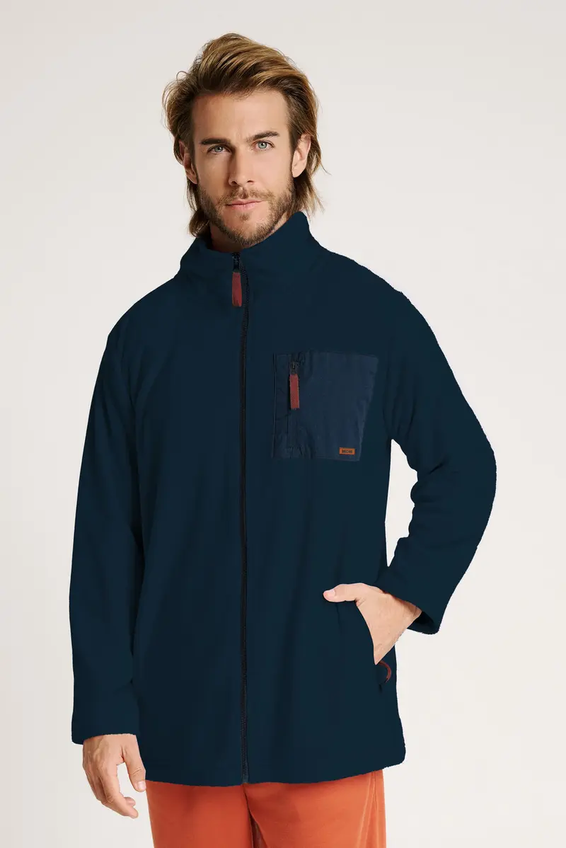 Giacca Pile Uomo Lord con Zip e Tasca Petto - Comfort Invernale