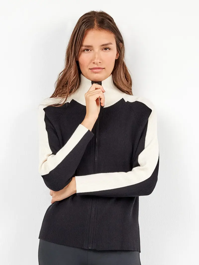 Giacca tricot bicolore