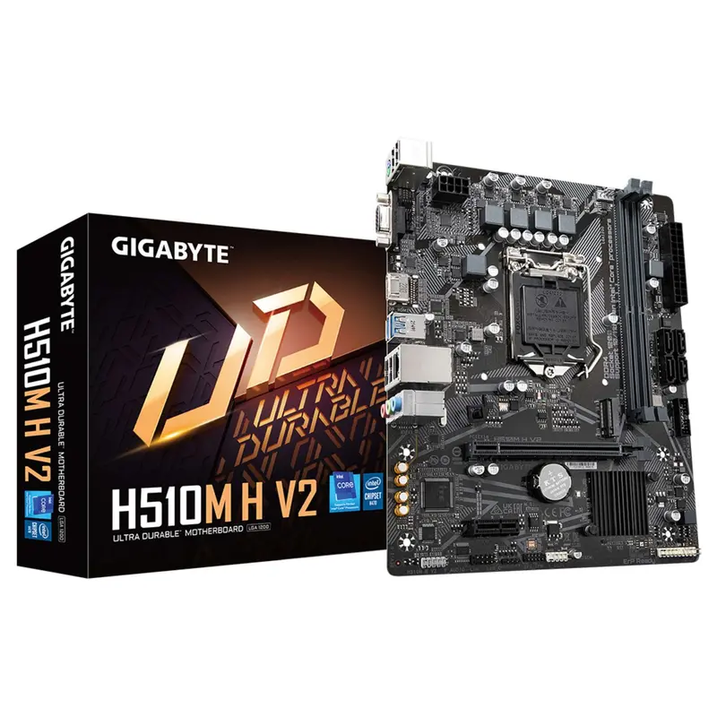 GIGABYTE H510M H V2 Scheda madre - Supporta processori Intel Core 11th CPUs, up to 3200MHz DDR4, 1xPCIe 3.0 M.2, GbE LAN, USB 3.2 Gen 1