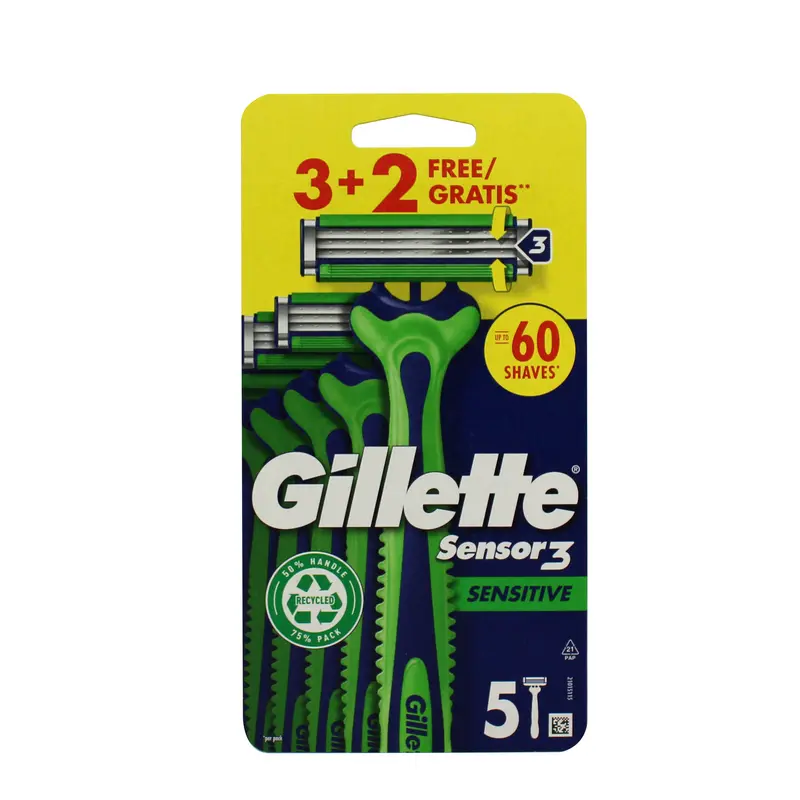 GILLETTE SENSOR3 RASOIO USA&GETTA SENSITIVE 3+2pz