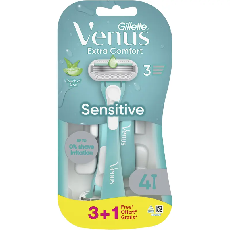 GILLETTE VENUS SENSITIVE RASOIO USA & GETTA 3+1 PEZZI