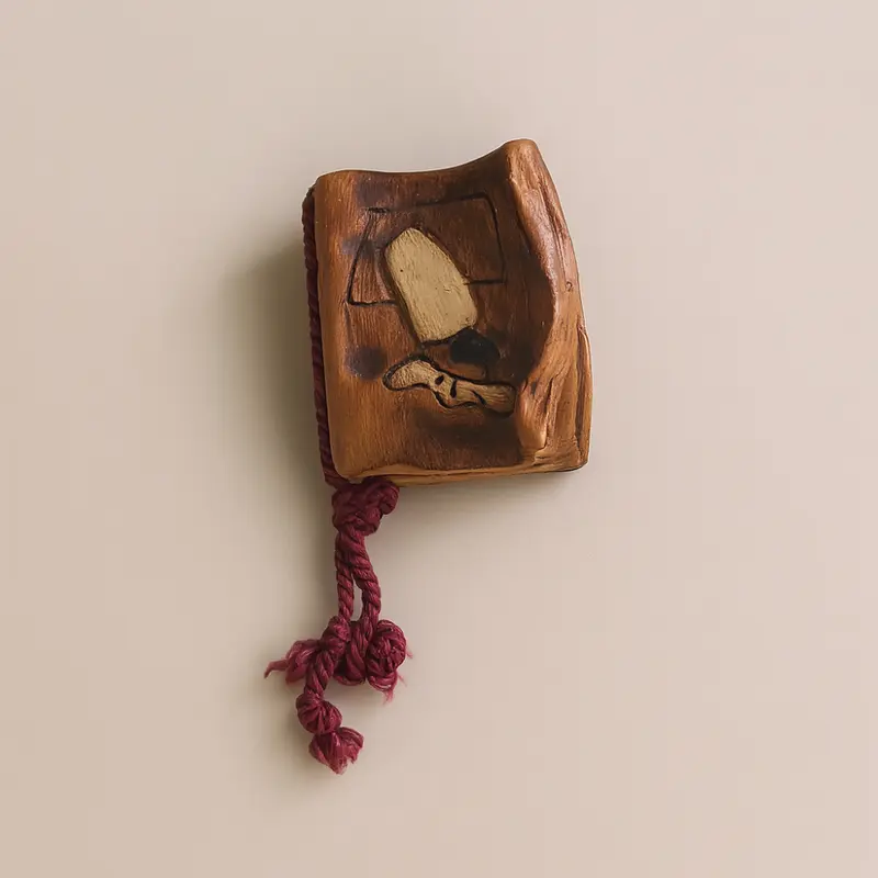 Giostra Metamorfosi Libro ceramica Pulcinella 6x5x4 cm decorativo