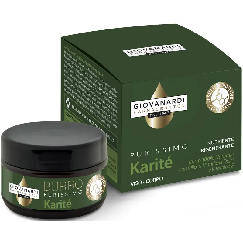 GIOVANARDI FARMACEUTICI BURRO PURISSIMO KARITE' NUTRIENTE RIGENERANTE VISO e CORPO 100 ML