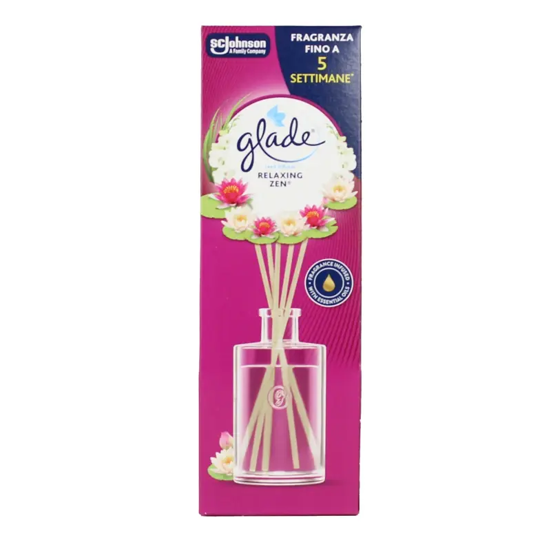 GLADE DIFFUSORE LIQUIDO RELAXING ZEN CON BASTONCINI 50 ML