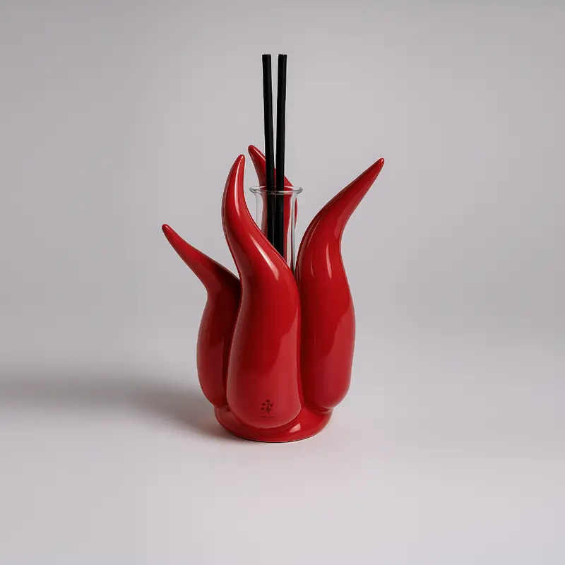 Gli Alberelli Diffusore Profumo Fiamma Capodimonte H 18 cm