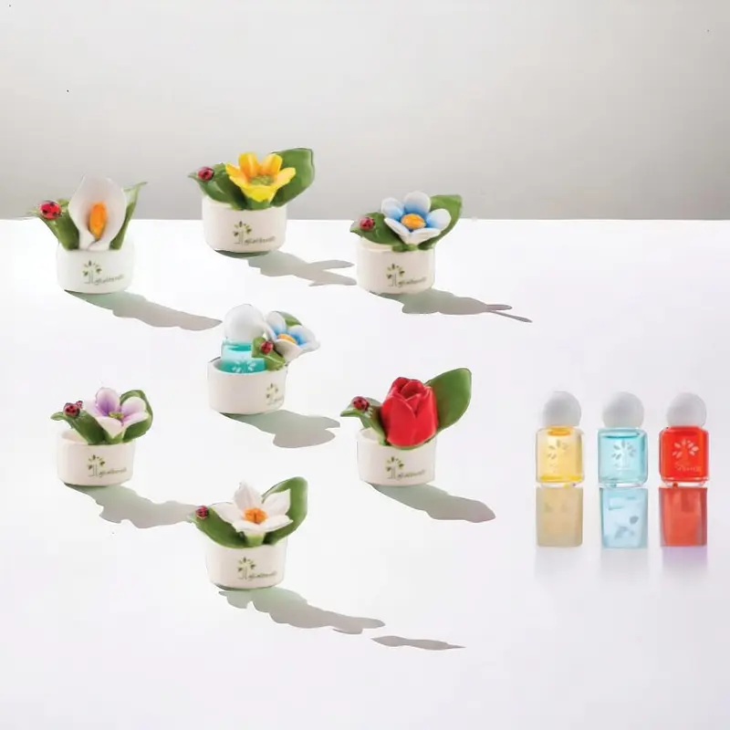 Gli Alberelli Micro Profumine Ceramica Capodimonte Set 6 5x6 cm