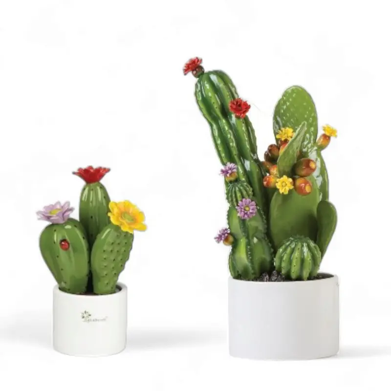 Gli Alberelli Piantina Grassa Tripla Ceramica Capodimonte 20/88 cm