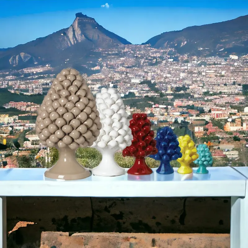 Gli Alberelli Pigne Siciliane Ceramica Capodimonte Varie Misure e Colori