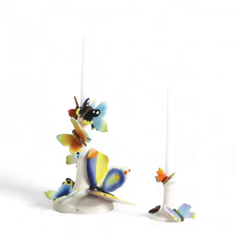 Gli Alberelli Porta Candela Farfalle 14X14 27X30 cm