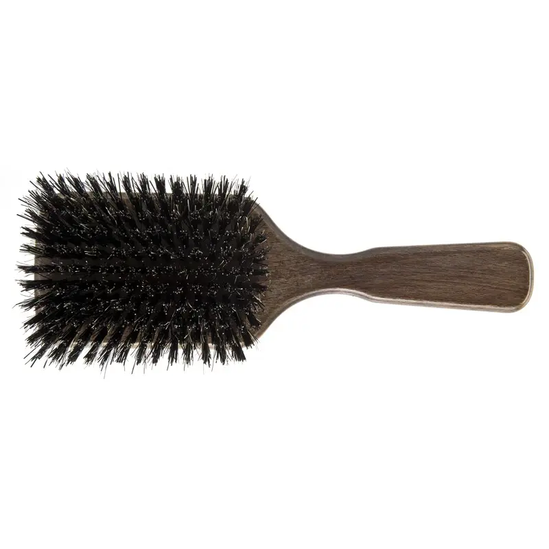 GUENZANI SPAZZOLA CAPELLI PIATTA GIGANTE IN LEGNO DI FAGGIO TINTO NOCE SETOLE RINFORZATE