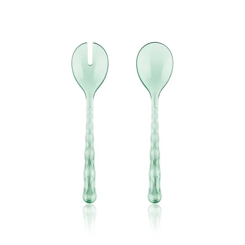 Guzzini - Posate per insalata Vanity verde trasparente | Rohome