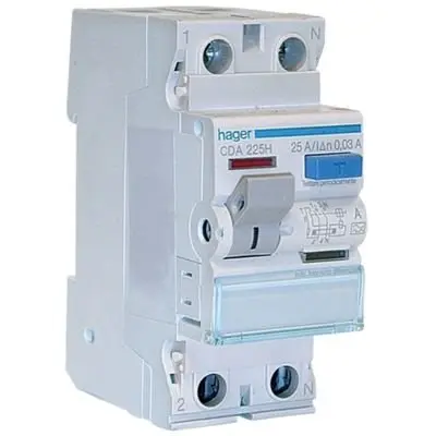HAGER CDA225H INTERRUT. DIFFEREN. PURO 2P 25A 30MA