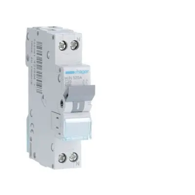 HAGER MJN525A INTERRUT. MAGNETOT. 1P+N 25A 4,5KA CURVA C