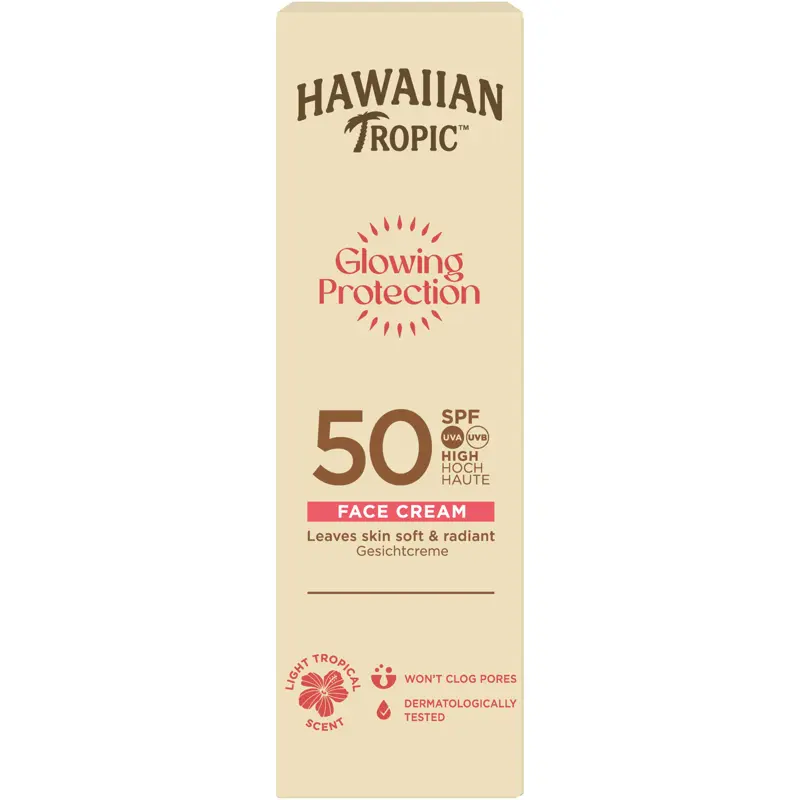 HAWAIIAN TROPIC GLOWING PROTECTION FACE CREAM SPF50 50 ML