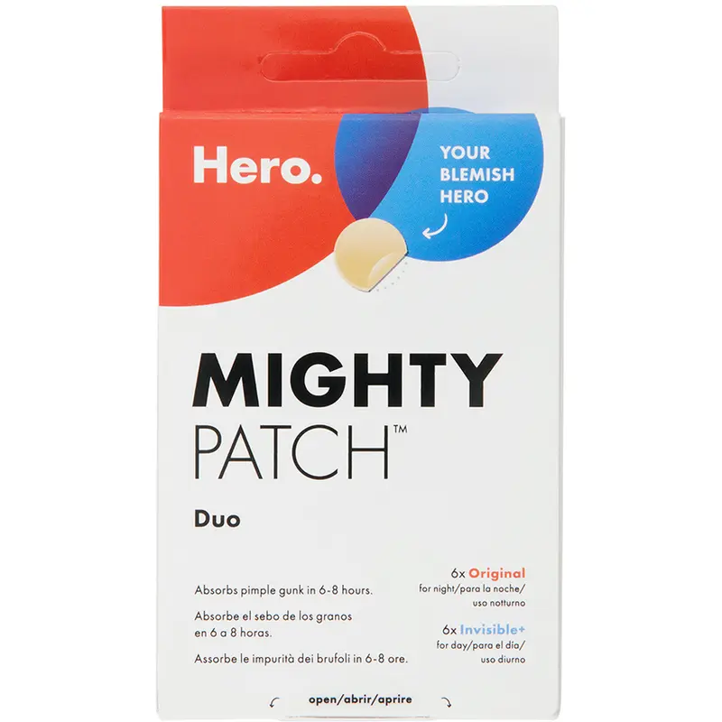 HERO MIGHTY PATCH DUO 12 CEROTTI ACNE - 6 CEROTTI ORIGINAL VISO NOTTURNO - 6 CEROTTI INVISIBLE VISO DIURNO