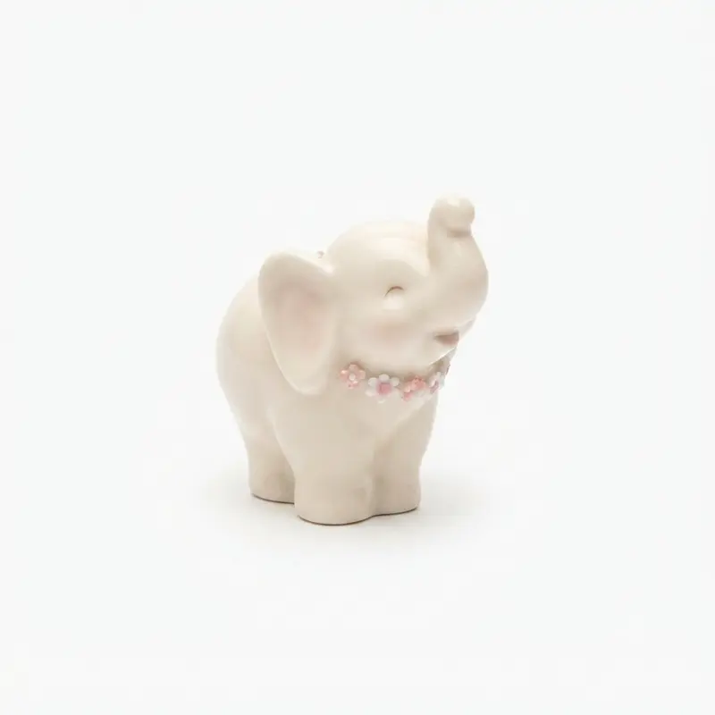Hervit Royal Class Elefante in Porcellana Avorio 8x7 cm