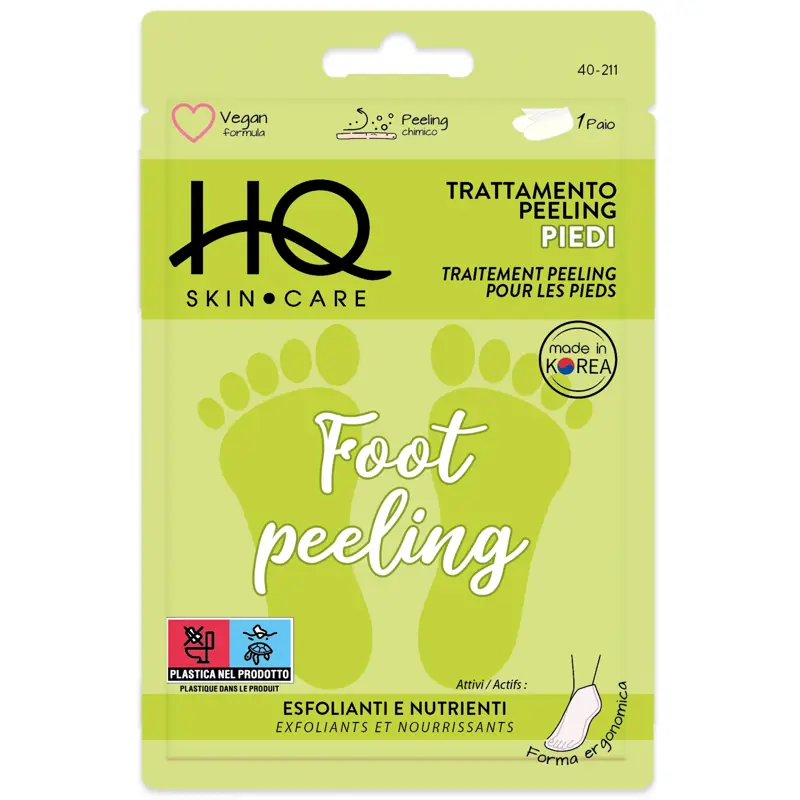 HQ SKIN CARE FOOT PEELING TRATTAMENTO PIEDI ESFOLIANTI e NUTRIENTI 1 PAIO