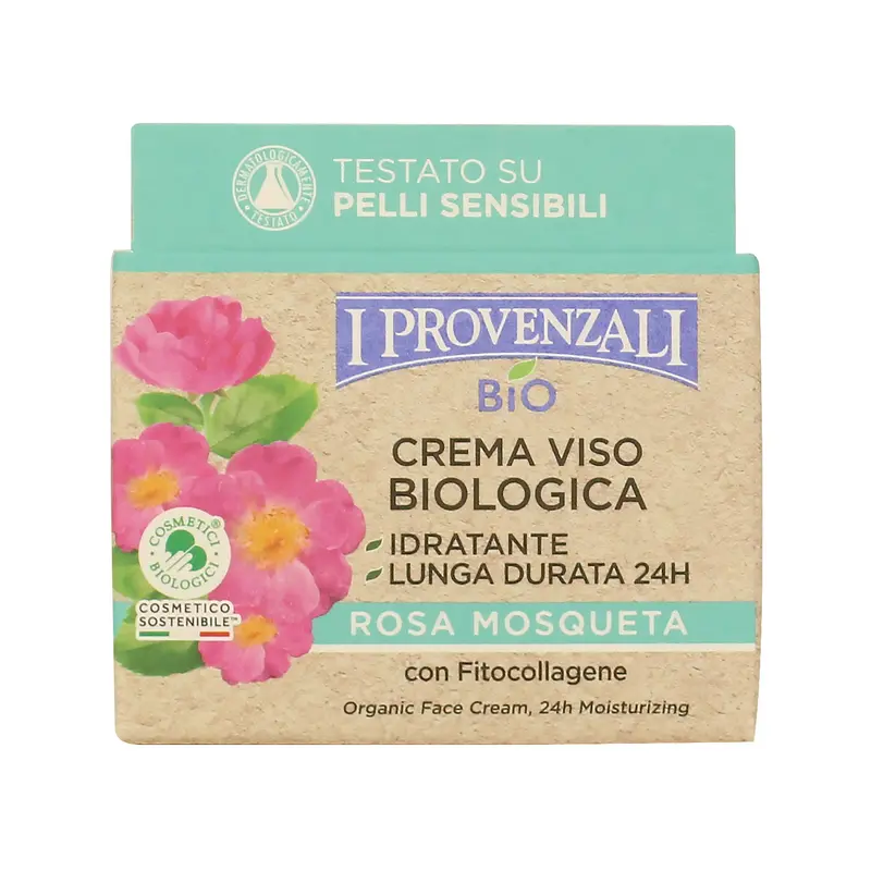 I PROVENZALI ROSA MOSQUETA BIO CREMA VISO 24H IDRATANTE PELLI SENSIBILI 50 ML