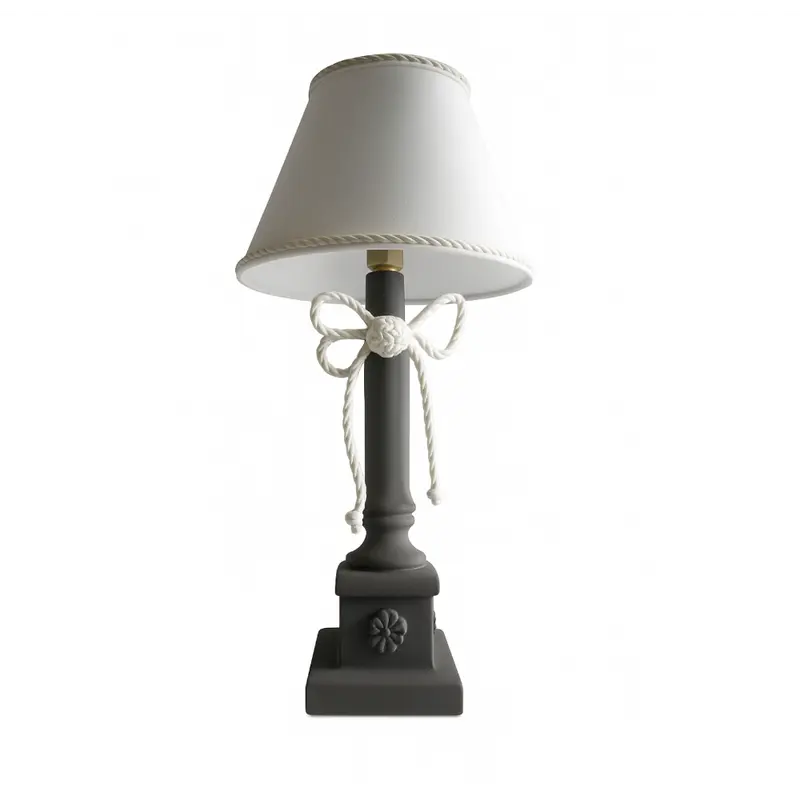Il Grifo Lampada Tavolo Shabby Chic Legno Grigio 43 cm