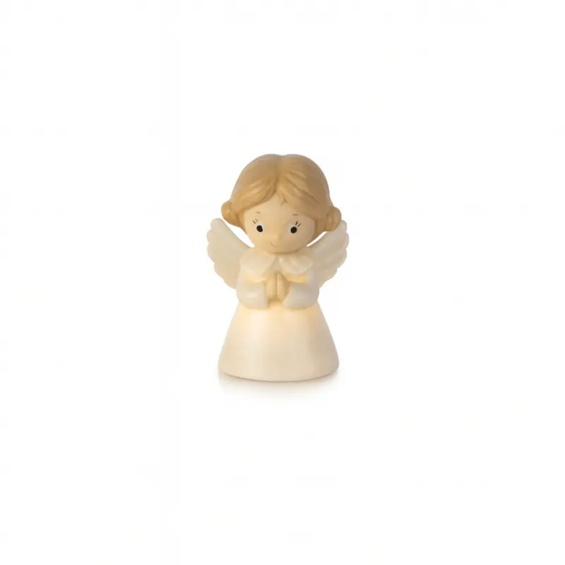 Ilary Queen Angelo Bimba Porcellana con LED H 10 cm