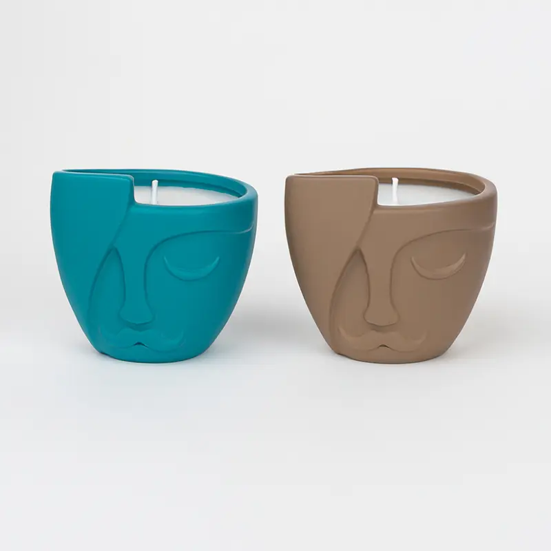Ilary Queen Candela Volto Uomo Donna Ceramica 10x10 cm
