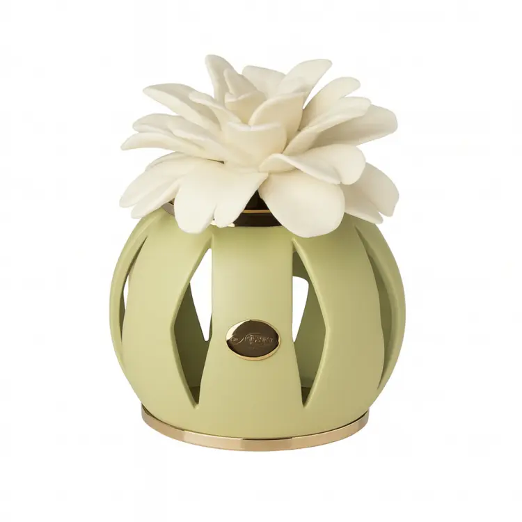 Ilary Queen Lampada Sfera LED in Ceramica Ø 12x16 cm Verde