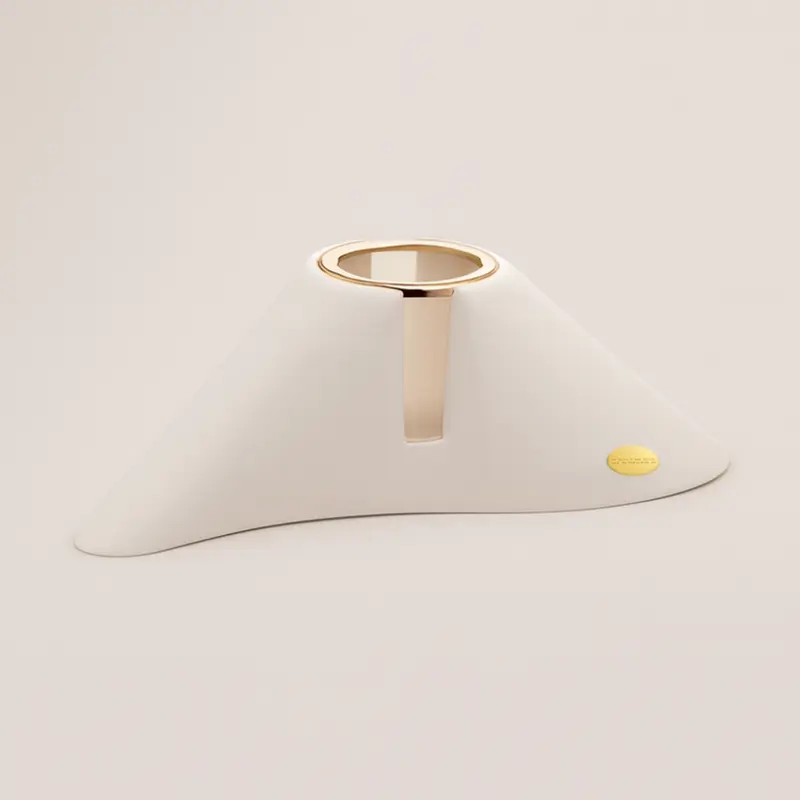 Ilary Queen Lampada Vesuvio con LED in Ceramica Bianca 31 cm