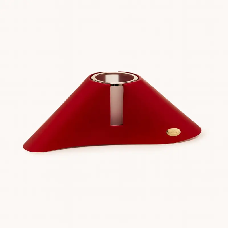 Ilary Queen Lampada Vesuvio con LED in Ceramica Rossa 31 cm