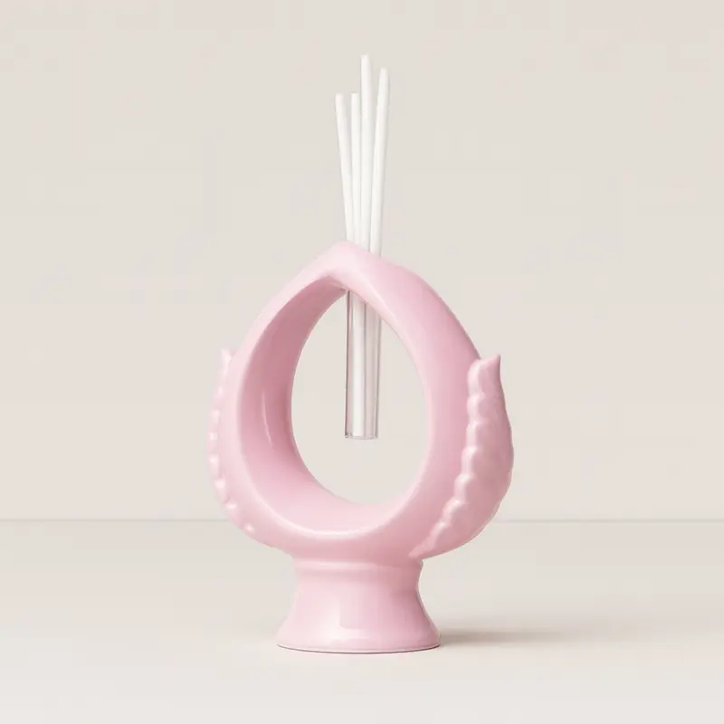Ilary Queen Pumo Rosa Diffusore Porcellana 12x15 cm
