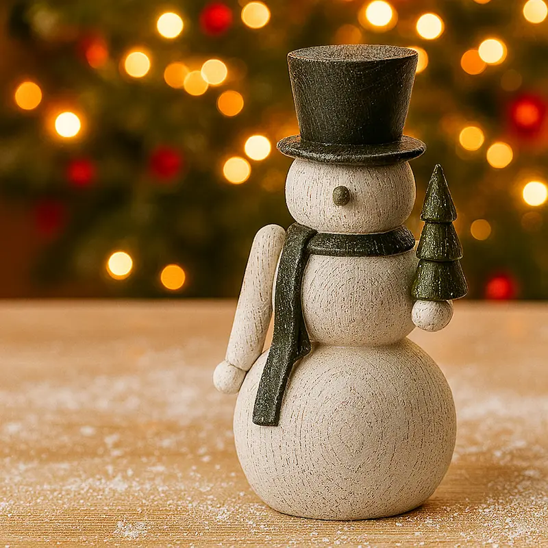 Ilary Queen Pupazzo di Neve Marmorina Snowman H 25 cm
