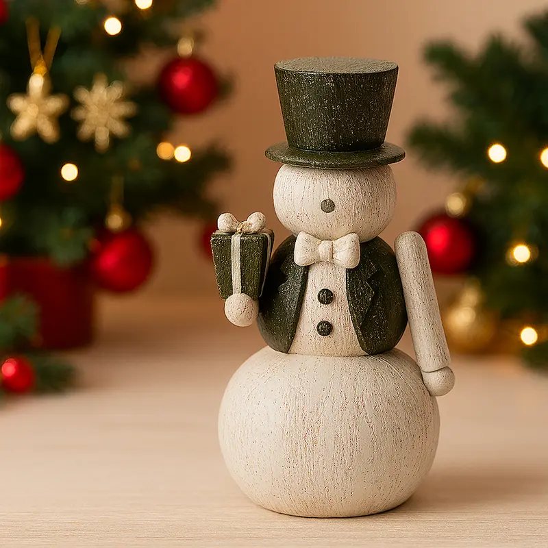 Ilary Queen Pupazzo di Neve Marmorina Snowman H 25 cm