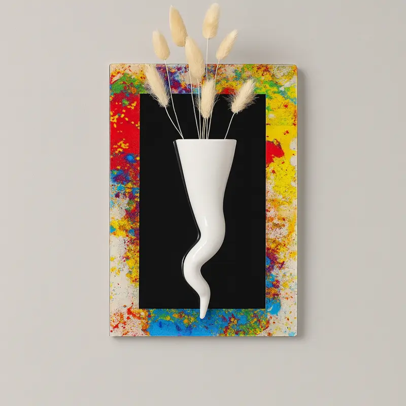 Ilary Queen Quadretto Plexy con Corno Bianco 19x29 cm