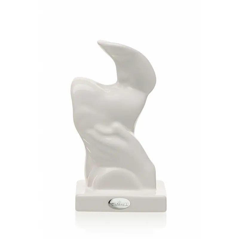 Ilary Queen Scultura Il Bacio Porcellana Lucida H 15,5 cm