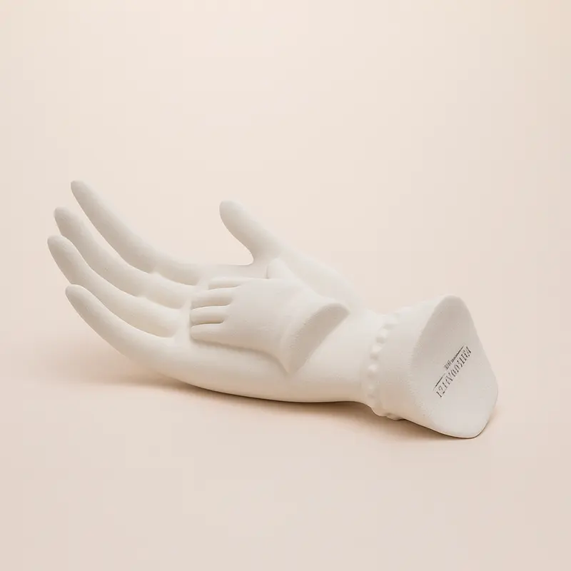 Ilary Queen Statua Mano nella Mano Gres 20 cm Bianco