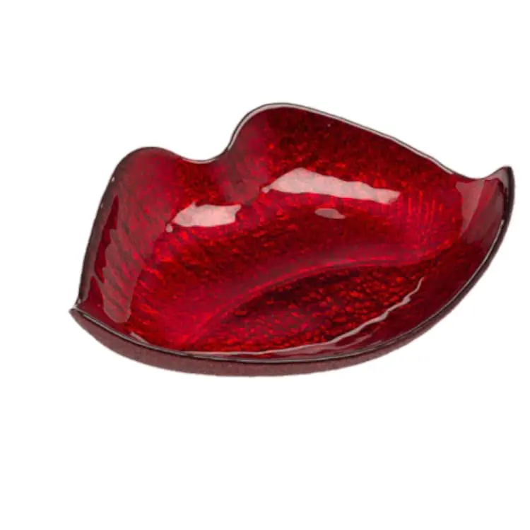 Ilary Queen Svuotatasche Lips Vetro Pop Rosso 22/17 cm