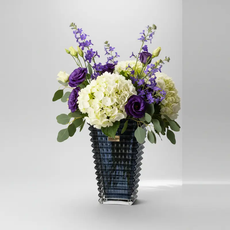 Ilary Queen Vaso Vetro Fumè Taormina Design 23/28cm