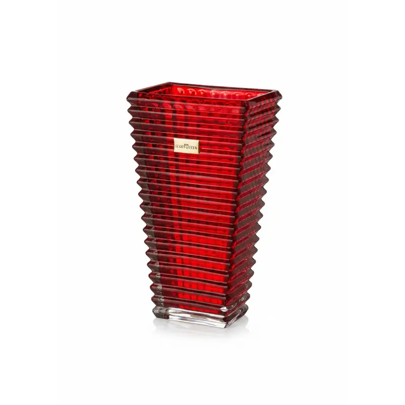 Ilary Queen Vaso Vetro Rosso Taormina Design 23/28cm
