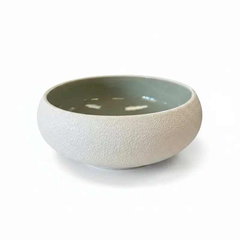 Insalatiera in stoneware colore verde | Rohome