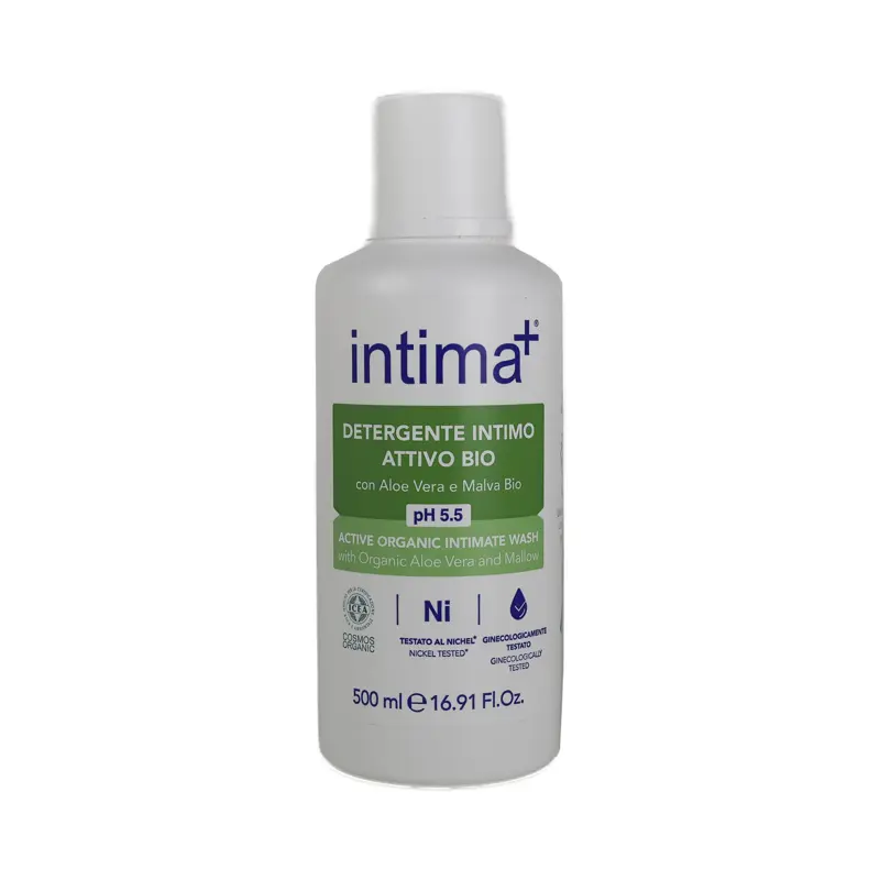 INTIMA+ DETERGENTE INTIMO BIO ATTIVO PH 5,5 ALOE VERA e MALVA 500 ML