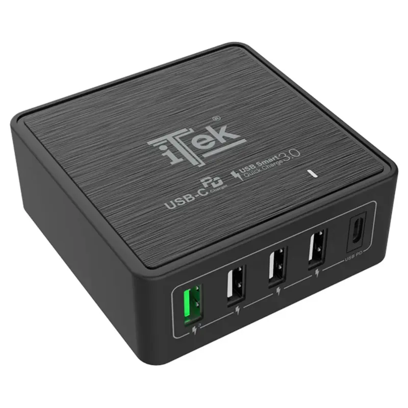 itek ITSCT4UC60 Caricabatterie per dispositivi mobili Universale Nero AC Ricarica rapida Interno